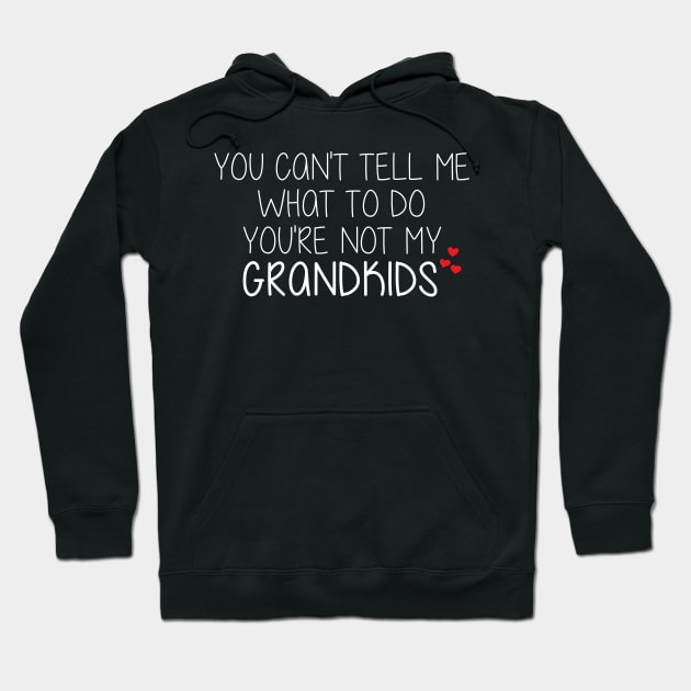 You Can't Tell Me What To Do  You're Not My Grandkids Hoodie by Nichole Joan Fransis Pringle